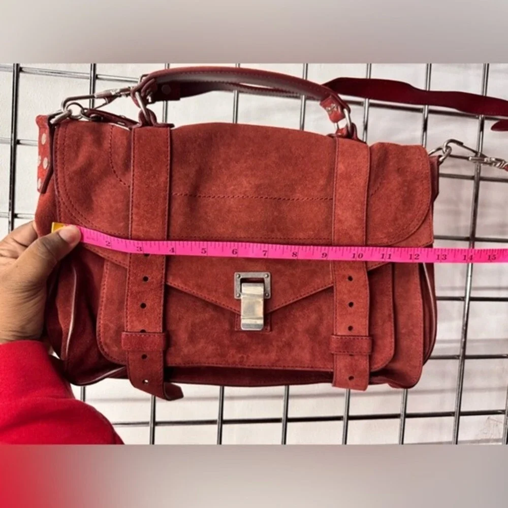 PROENZA SCHOULER Suede Medium PS1 Satchel Midnight Plum‎